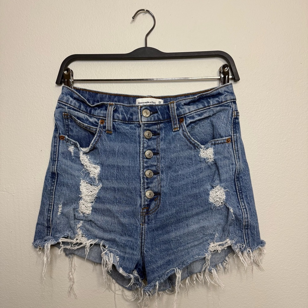 Abercrombie & Fitch Ultra High Rise Mom Denim Short